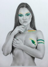 painted-bikini Pierwszy portret Amazonki do projektu charytatywnego.
Więcej szczegółów na mojej stronie i instagramie.