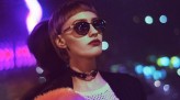 trywialnahania                             #neon #lights city #night #girl #glasses #nighttime #citybynight #jeans #choker #portrait #cityview #shorthair #neonlights            