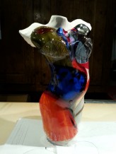 glassmaker Glass sculpture on ceramic. From original clay sculpture