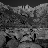 xposures USA 2016, Mount Whitney in the background. Nude among giant pebbles.
