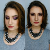 VikaSkalska-makeup Purple smokey eyes
