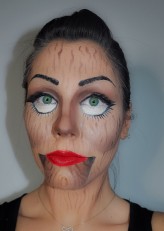 lemura21 Charakteryzacja na drewnianą kukiełkę