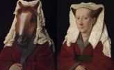 qunk3r pastisz inspirowany renesansowym portretem małżonki artysty;Margarety, Jan Van Eyck'a
