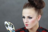 arrakis makijaż i fryzura wykonane na kursie wizażu - stylizacja wg wlasnego projektu przygotowana na egzamin