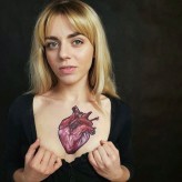 zlotaraczka bodypainting serce