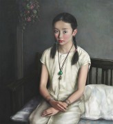 arturjutkowiak And here I repainted Zhao Kailin's &quot;Seated Girl\\\&quot;. Zhao Kailin is contemporary realism, chinese master. Used software Photoshop &amp; Painter.[ by no means, this is not a reproduction, just painting lesson]