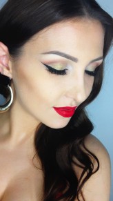 ewela393 red lips, classic look, makeup
