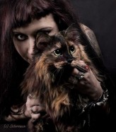 sistermoon Sesja w stylu gothic. Modelki: Monika; kotka syberyjska GP Noris z hodowli Słońce Sajan*PL