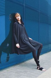 pawelandrosiuk                             Jersey tunic with a hood, jersey leggins            