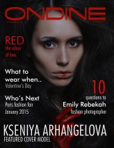 Kseniya_Arhangelova Cover and interview for Ondine Magazine (Ireland), February 2015
photographer - Dennis Ostermann 
model, muah, retoucher - Kseniya Arhangelova