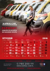 Kapral-Car Kalendarz Kapral-Car na rok 2016