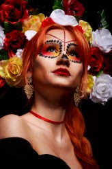 AKSafarewicz Justyna w makijażu "Sugar Scull" inspirowanym meksykańską "La Catrina".
Make up: Make up by Justyna Majchrzak