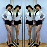 pat3 #black #white #blackandwhite #outfit #style #black #hat #mirror #smile #fitgirl 