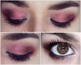 a_make-up Monochromatyczny smoky eye wykonany w odcieniu róźo-brązu. 