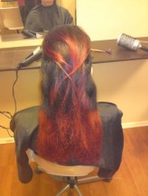 angmar fryzura awangardowa (koloryzacja: częściowa dekoloryzacja, czerwony toner, fryzura: damski irokez)