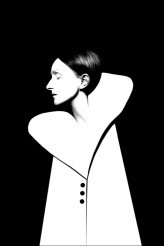 mkossako Kobieta w białym płaszczu