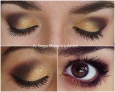 a_make-up Wieczorowy smoky eye, od brązu po złoto. Na bogato ;) 