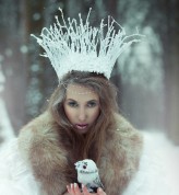 PatrycjaStudzinska-Makeup Królowa Śniegu nasza wersja ;) usta z brokatu oraz cukru ^^