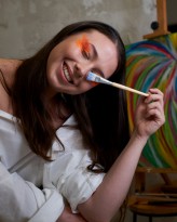 blachovska The painting icon. 
Photo: Cliffson Adu, makeup: Emilia Tomczak-Stosiak