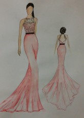 Atelier_Lankocz Projekt sukienki z trenem.  
Sukienka już uszyta, czeka na modelkę i zdjęcia. Ktoś chętny? :)