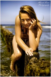 marekvrak Ania na falochronie, przy mieleńskiej plaży!