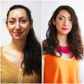 gabriela_f Magda C. przed i po zmianach - zmiana fryzury i koloru włosów, konturowanie twarzy, analiza kolorystyczna i dobór koloru ubrań / make-upu do typu urody. 