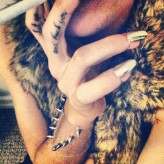 Crystaldetox Fur,silver nails and Mary Jane