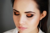 KamilaP Smoky eyes w miedzianych odcieniach z odrobiną czerni.