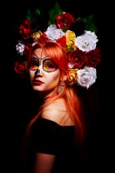 AKSafarewicz Justyna w makijażu "Sugar Scull" inspirowanym meksykańską "La Catrina".
Make up: Make up by Justyna Majchrzak