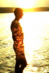 ola88358 Spacer nad jeziorem przy zachodzie słońca :-)