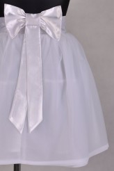 riz Biała tiulowa romantyczna spódnica z kilku warstw z kokardą
