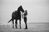 AG-photo Girl & Black Horse