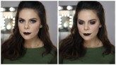 justynasmakeup Jesienne smokey z bordowymi ustami