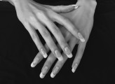 EdithHands Manicure french, czarno-biała klasyka 